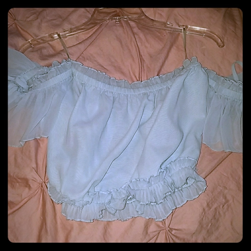 Baby Blue Crop Top